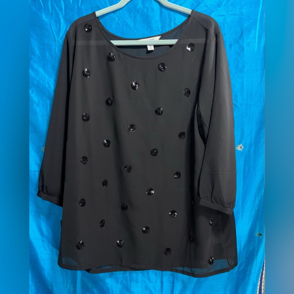 Old Navy Black Tunic with Subtle Texture